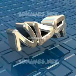 nda in Blue Bling style - 3D name wallpaper