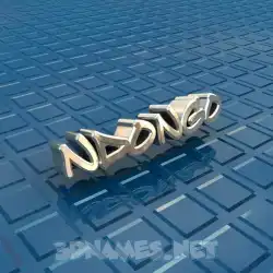 ndongo in Blue Bling style - 3D name wallpaper