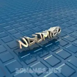 ndumiso in Blue Bling style - 3D name wallpaper