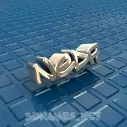 neda in Blue Bling style - 3D name wallpaper