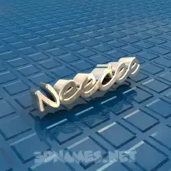 neecee in Blue Bling style - 3D name wallpaper