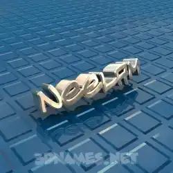 neelam in Blue Bling style - 3D name wallpaper