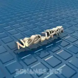 neelufar in Blue Bling style - 3D name wallpaper