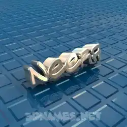neera in Blue Bling style - 3D name wallpaper