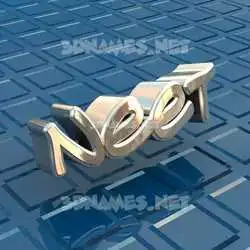 neet in Blue Bling style - 3D name wallpaper