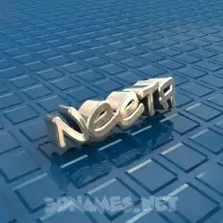 neeta in Blue Bling style - 3D name wallpaper