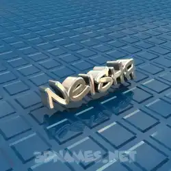 neisha in Blue Bling style - 3D name wallpaper