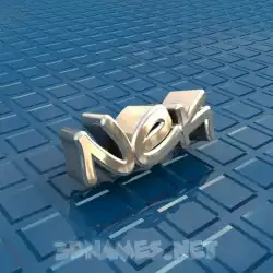 nek in Blue Bling style - 3D name wallpaper
