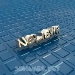 neliswa in Blue Bling style - 3D name wallpaper