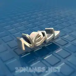 nell in Blue Bling style - 3D name wallpaper