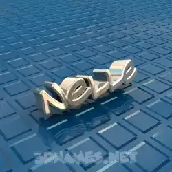 nelle in Blue Bling style - 3D name wallpaper