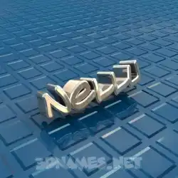 nellu in Blue Bling style - 3D name wallpaper