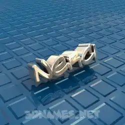 nerci in Blue Bling style - 3D name wallpaper