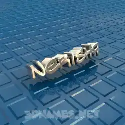 nerisha in Blue Bling style - 3D name wallpaper