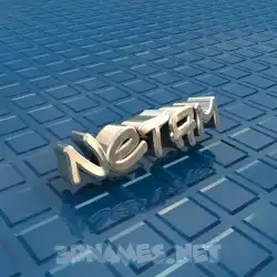 netam in Blue Bling style - 3D name wallpaper