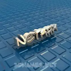 netram in Blue Bling style - 3D name wallpaper