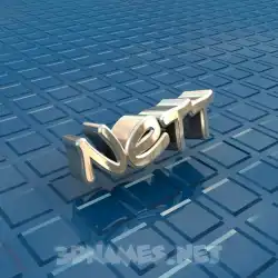 nett in Blue Bling style - 3D name wallpaper