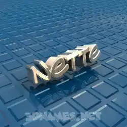 nette in Blue Bling style - 3D name wallpaper