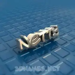netty in Blue Bling style - 3D name wallpaper