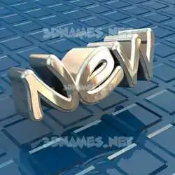 new in Blue Bling style - 3D name wallpaper