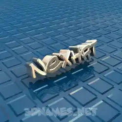 nexhat in Blue Bling style - 3D name wallpaper