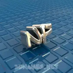nf in Blue Bling style - 3D name wallpaper