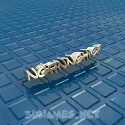 ngannghiep in Blue Bling style - 3D name wallpaper