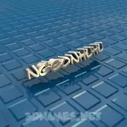 ngeonhuhu in Blue Bling style - 3D name wallpaper