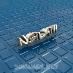 ngilriw in Blue Bling style - 3D name wallpaper