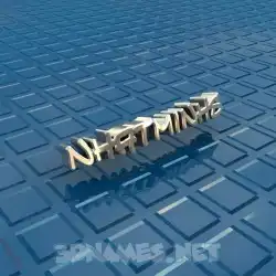 nhatminhs in Blue Bling style - 3D name wallpaper