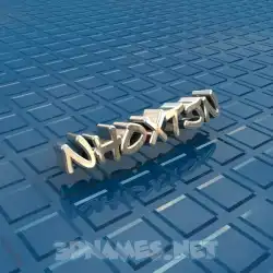 nhoxtjn in Blue Bling style - 3D name wallpaper