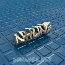 nhung in Blue Bling style - 3D name wallpaper