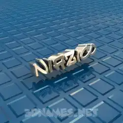 niazico in Blue Bling style - 3D name wallpaper