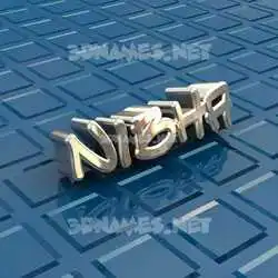 nibha in Blue Bling style - 3D name wallpaper