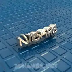 nibras in Blue Bling style - 3D name wallpaper