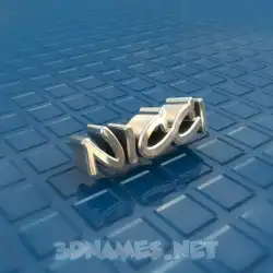 nicci in Blue Bling style - 3D name wallpaper