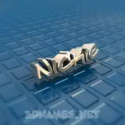 nickie in Blue Bling style - 3D name wallpaper