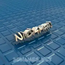 nickman in Blue Bling style - 3D name wallpaper