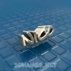 nico in Blue Bling style - 3D name wallpaper