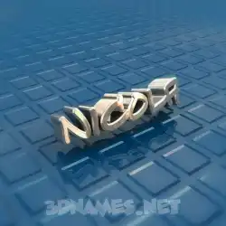nicola in Blue Bling style - 3D name wallpaper
