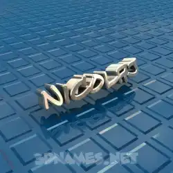 nicolaj in Blue Bling style - 3D name wallpaper
