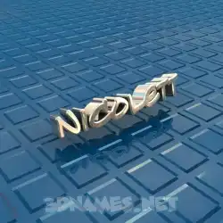 nicolett in Blue Bling style - 3D name wallpaper