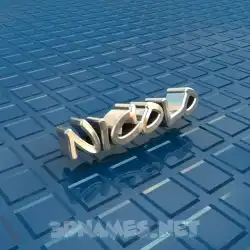 nicolo in Blue Bling style - 3D name wallpaper