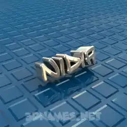 nidia in Blue Bling style - 3D name wallpaper