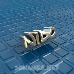 nido in Blue Bling style - 3D name wallpaper