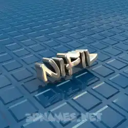 nifil in Blue Bling style - 3D name wallpaper
