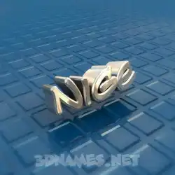 nige in Blue Bling style - 3D name wallpaper