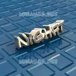 nighat in Blue Bling style - 3D name wallpaper