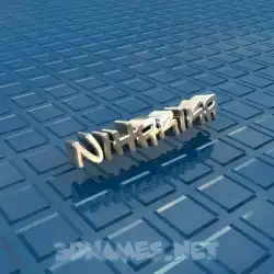 niharika in Blue Bling style - 3D name wallpaper