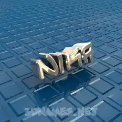 nika in Blue Bling style - 3D name wallpaper